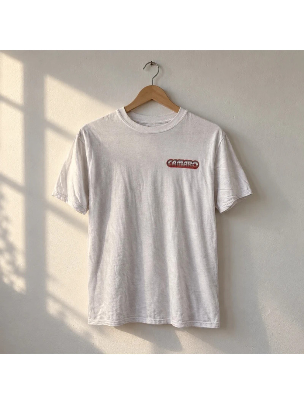 Tee Luv Chevy Camaro Z28 Men’s XL White Muscle Car Graphic T-Shirt
